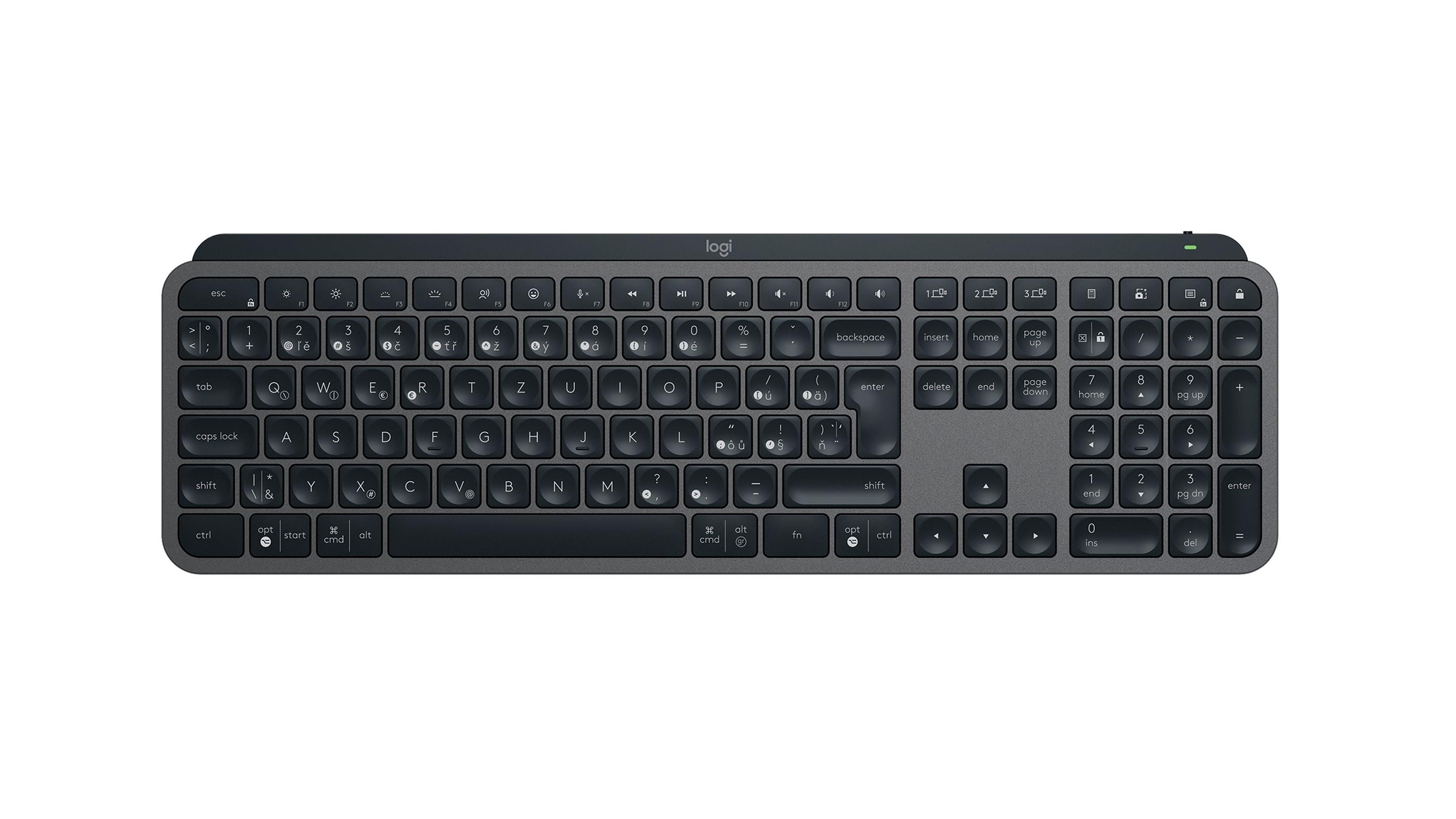 Teclado LOGITECH MX Keys S (Checo - Teclas tesoura - Tamanho completo - Grafite) — miniatura 6