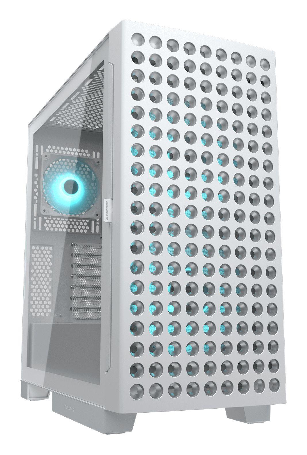 Caixa PC COUGAR Airface ECO RGB CGR-5YA2W-RGB (Midi Tower - 190 mm - 390 mm - Branco)