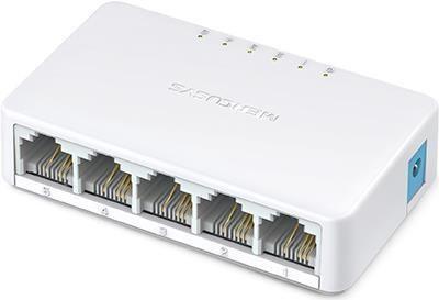 Switch de Rede MERCUSYS MS105 (Fast Ethernet - 768 Kb - 1 Gbps - Branco)