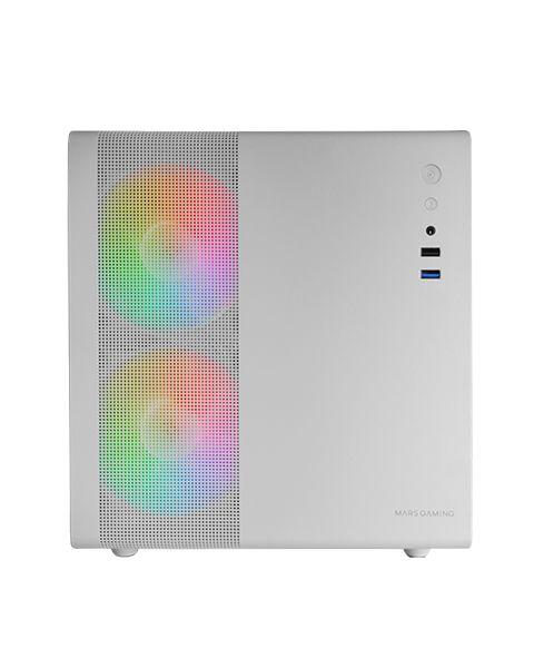 Caixa PC MARS GAMING MC400W (micro ATX, Mini-ITX - Mini Tower - Micro-ATX, Mini-ITX - Branco)