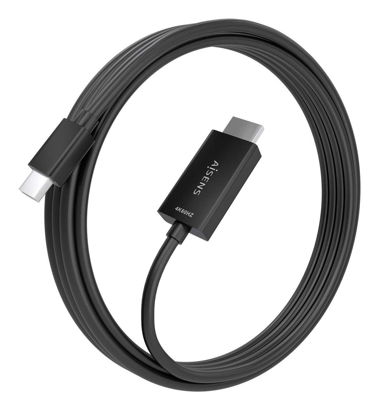 Cabo Conversor AISENS A125-0889 (3 m - HDMI Type A - Mini DisplayPort - Preto) — miniatura 2