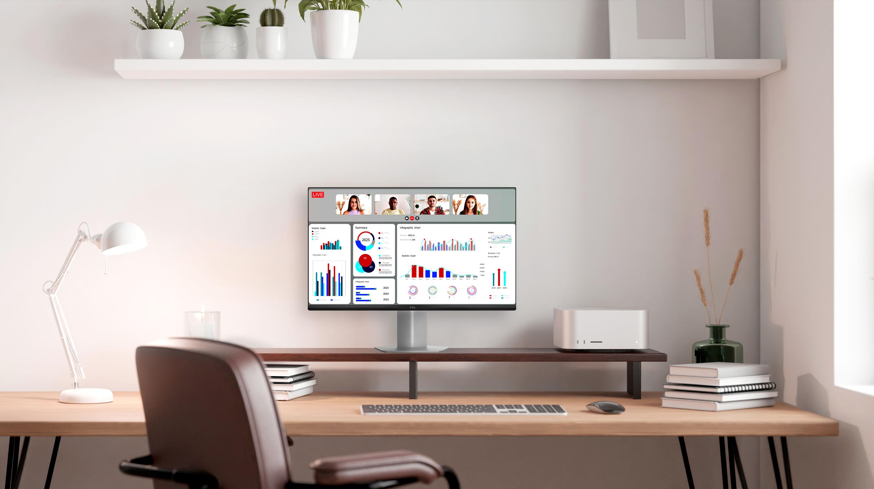Monitor TCL 24G54 (23,8" - VA - 100 Hz - Branco) — miniatura 2
