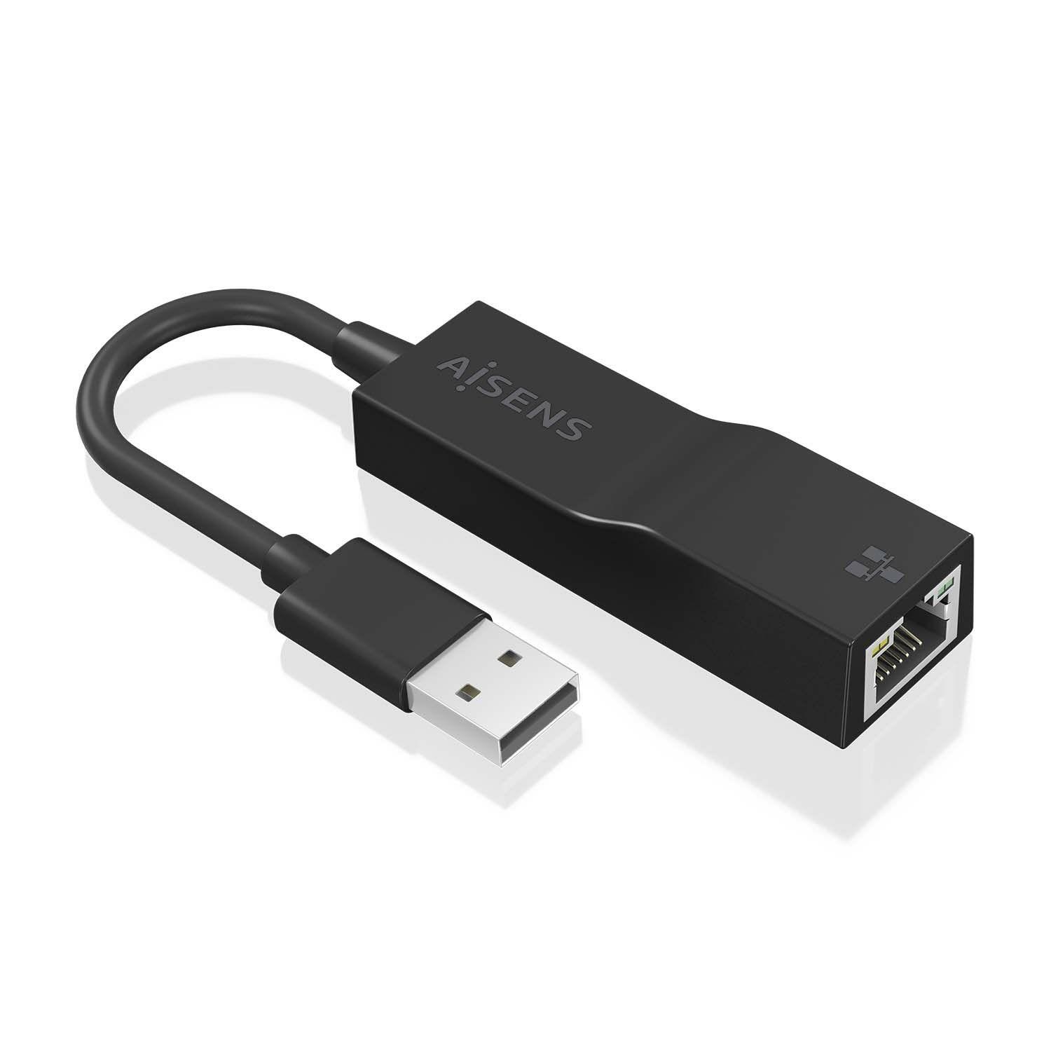 Adaptador de Rede USB AISENS A106-0766 (USB - 1000 Mbit/s - Preto)