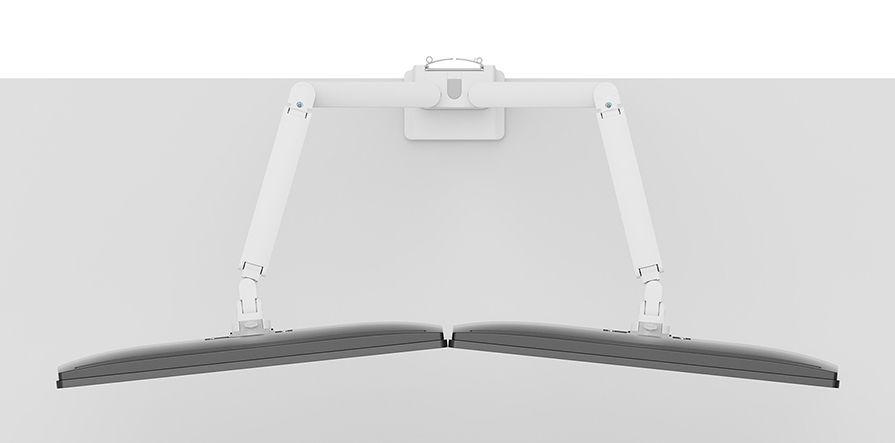 Suporte de Secretária para 2 Monitores NEOMOUNTS DS70-250WH2 (17–32″ - 9 kg por monitor - Branco), miniatura 4