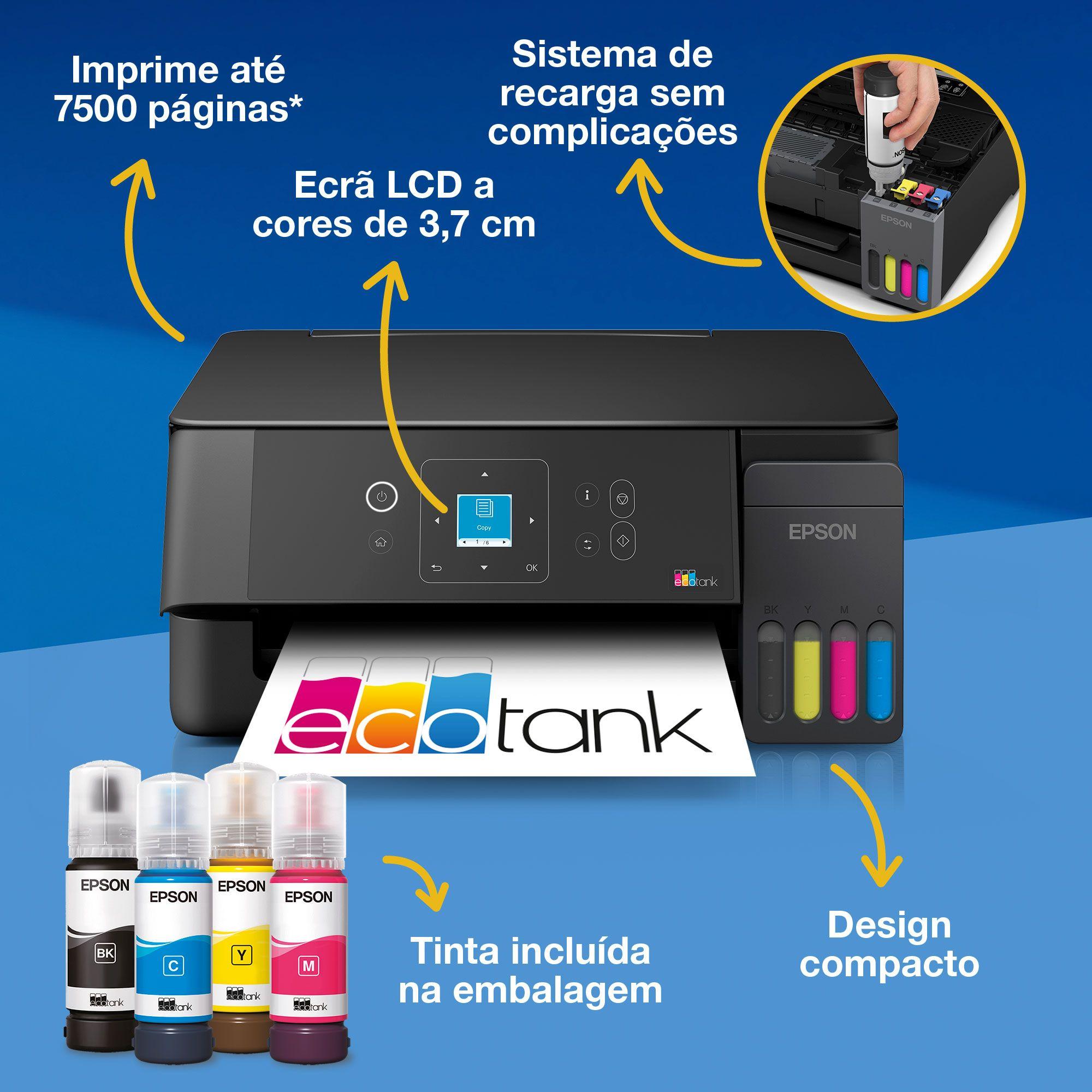 Impressora Multifunções EPSON EcoTank ET-2920 (A4 - Impressão a cores - 100 folhas - Preto) — miniatura 3