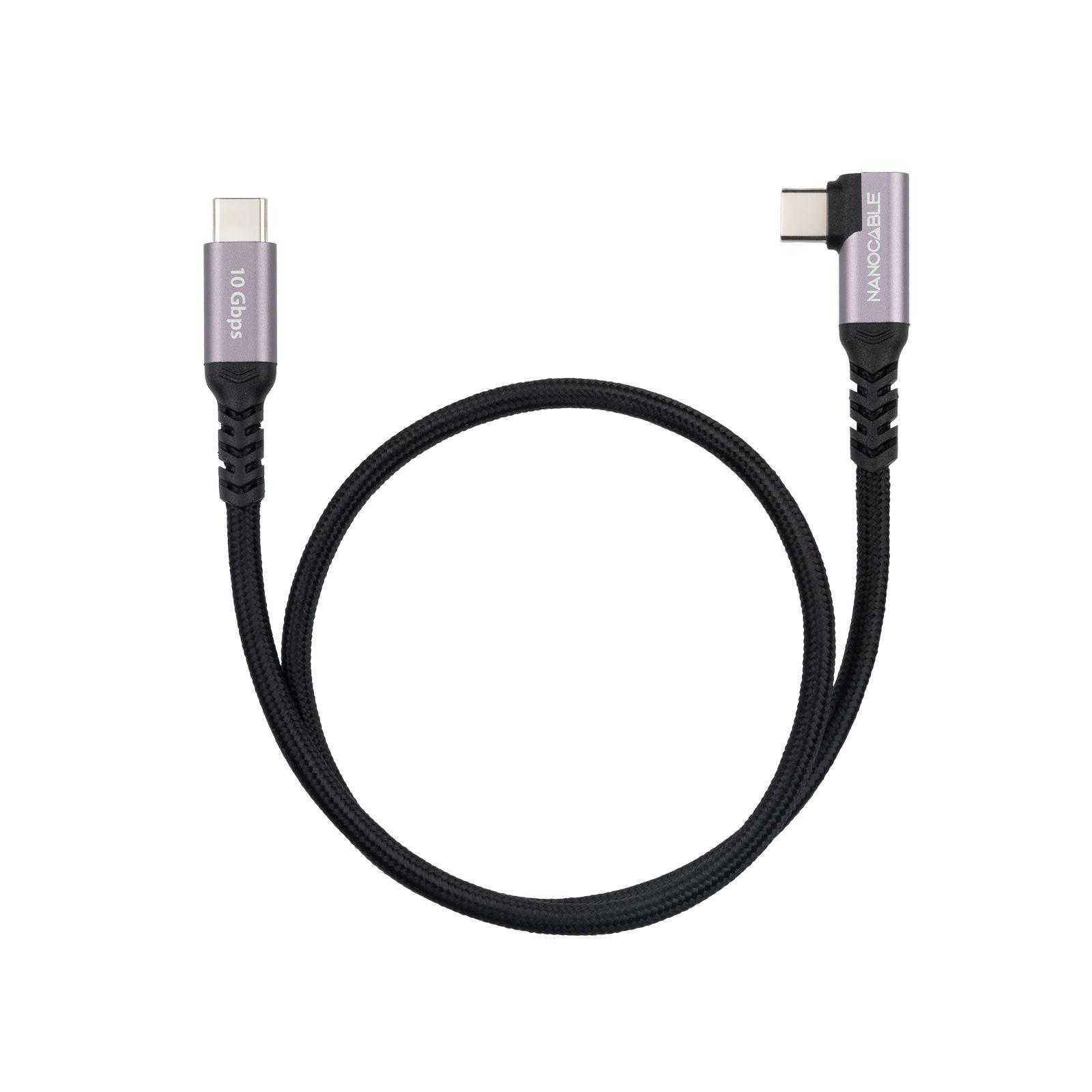 Cabo USB-C NANOCABLE 10.01.4700 (0,5 m - USB C - Preto) — miniatura 2