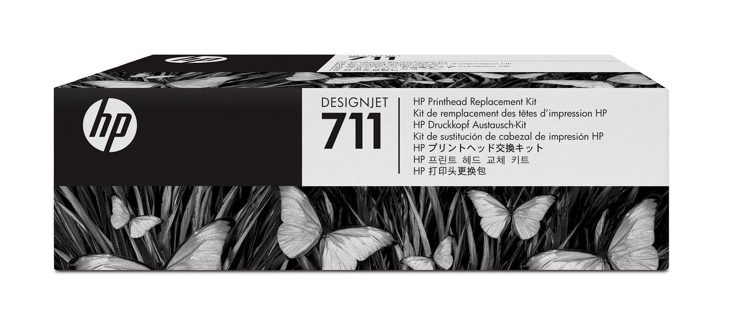 Kit de Cabeça de Impressão e Tinteiros HP 711 C1Q10A (Preto, Ciano, Magenta e Amarelo)