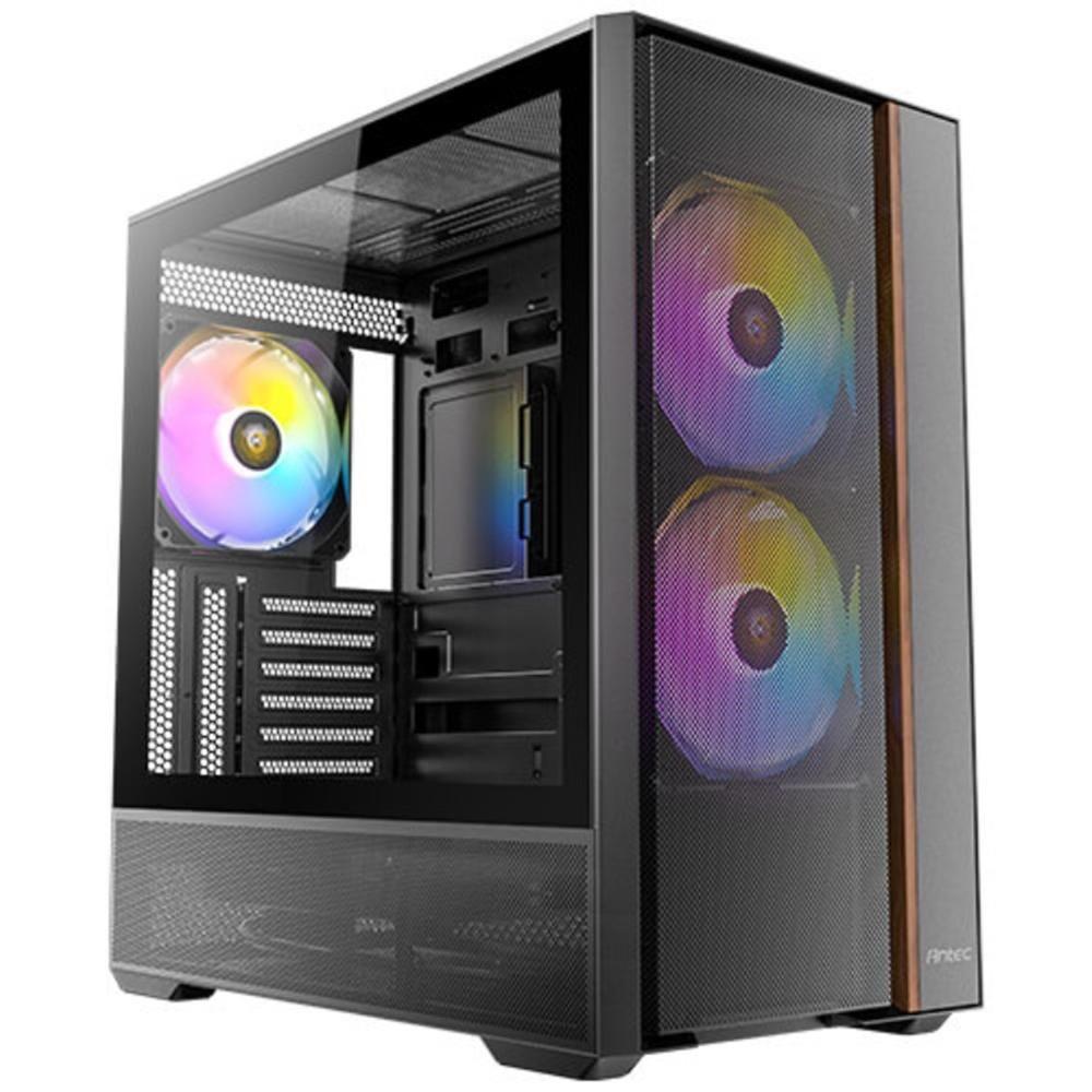Caixa PC ANTEC FLUX REAR (ATX, ITX, micro ATX - Midi Tower - Aço, Plástico, Madeira - Preto)