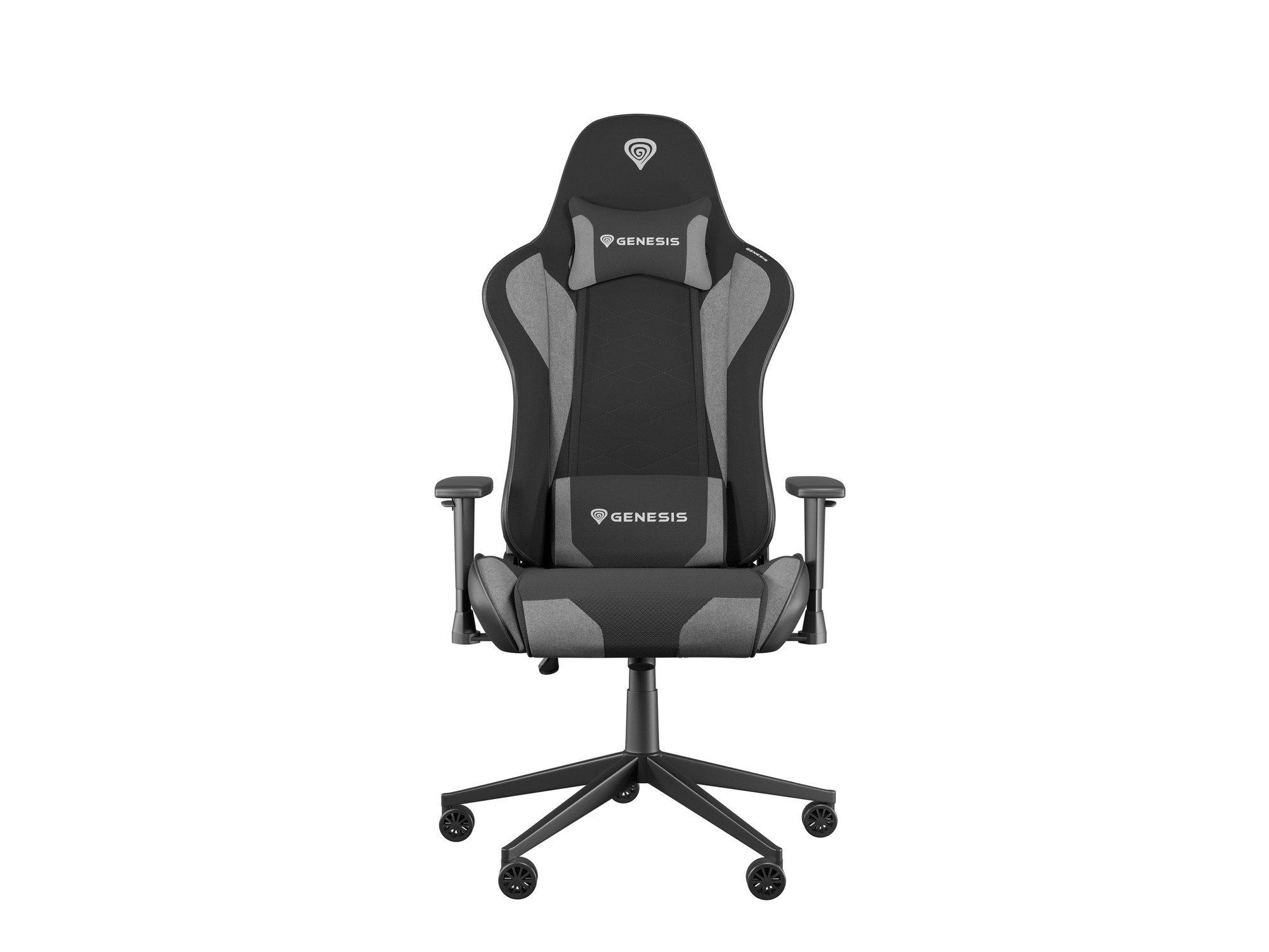 Cadeira Gaming GENESIS Nitro 440 G2 (120 kg - 133 cm - Tecido, Imitação de pele - Preto/Cinzento)