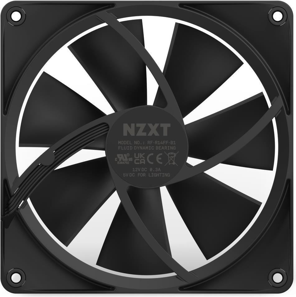 Ventoinha para Caixa de Computador NZXT F140 RGB Single (RGB - Preto)
