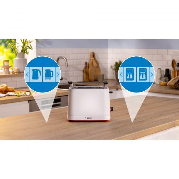 Torradeira BOSCH TAT3M121 (950 W - 4 fatias - Altura 20,7 cm - Branco), miniatura 2