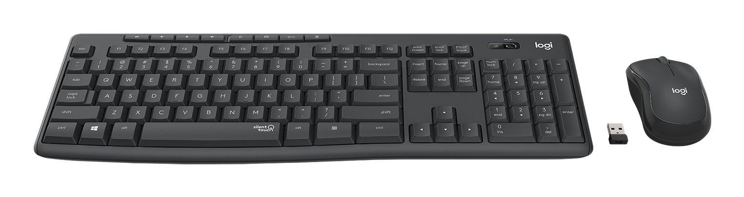 Teclado e Rato LOGITECH MK295 Silent (Suíço - Em linha reta - RF Wireless - Grafite) — miniatura 3
