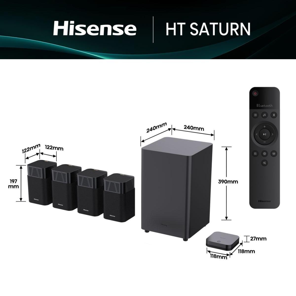 Barra de Som HISENSE HT Saturn (720 W - Ótico, HDMI - Preto), miniatura 2