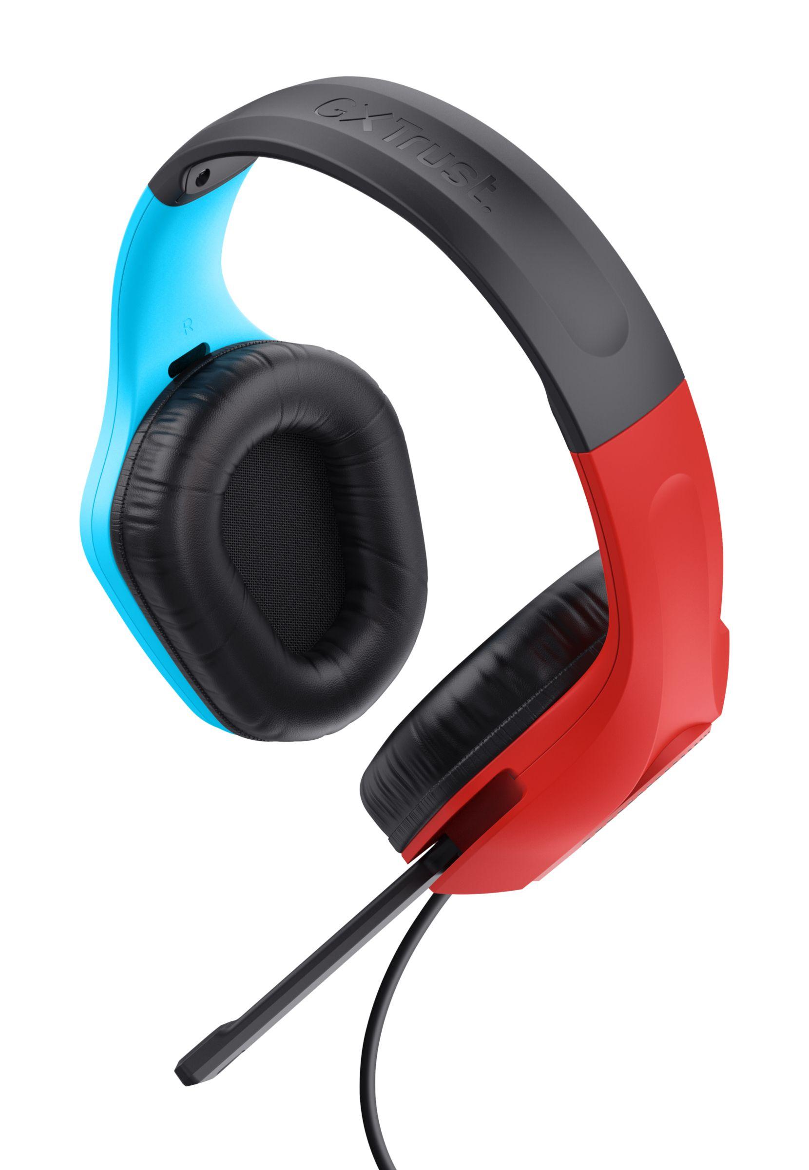Headset Gaming TRUST GXT 416S Zirox (Binaural - Com fios - Circum-aural - Preto, Ciano e Vermelho) — miniatura 4