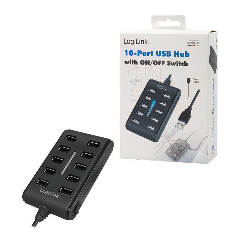 Hub USB LOGILINK UA0125 (90 cm - USB 2.0 - USB 2.0 Type-A - Preto), miniatura 9