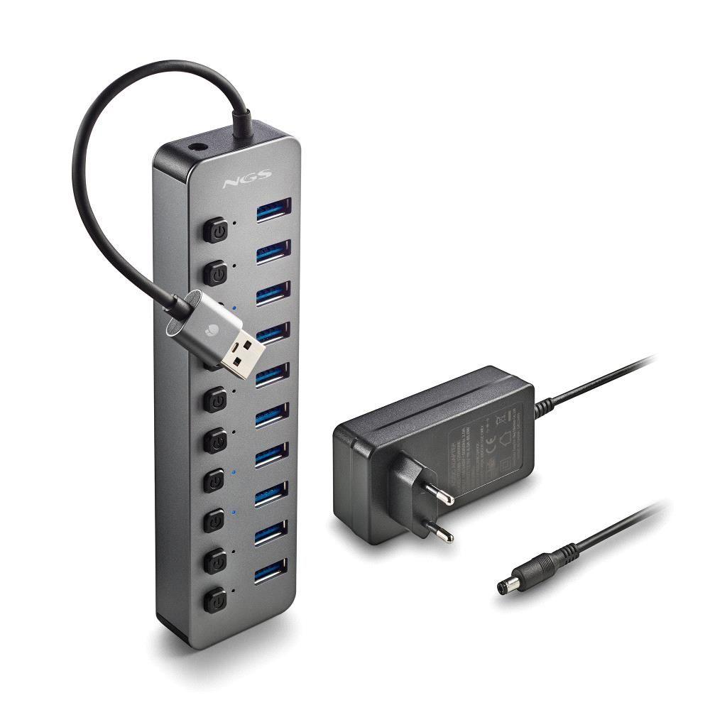 Hub USB NGS IHUB10 (0,18 m - USB 3.0 - Preto) — miniatura 4