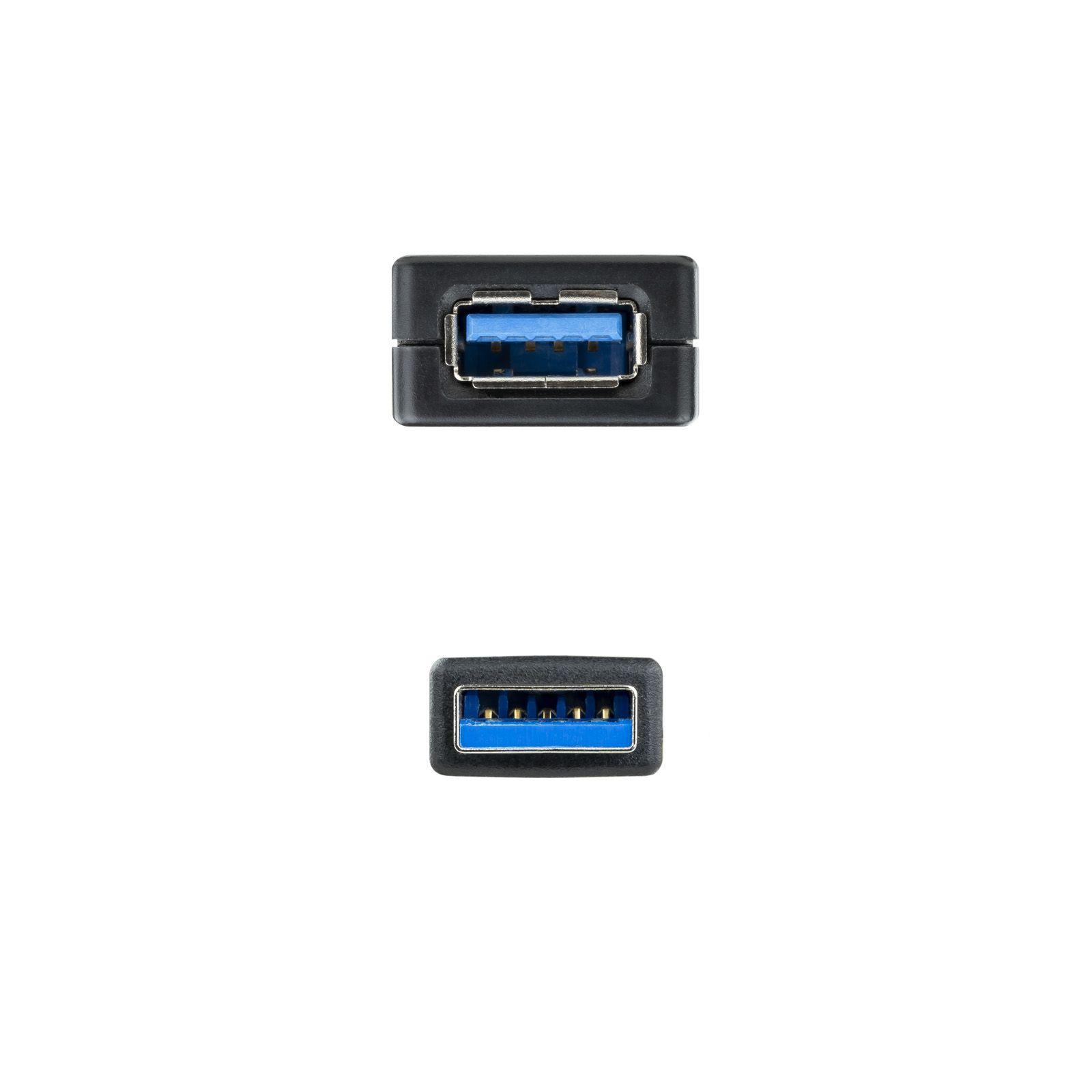 Cabo de Extensão USB NANOCABLE 10.01.0311 (5 m - USB A - Preto) — miniatura 3