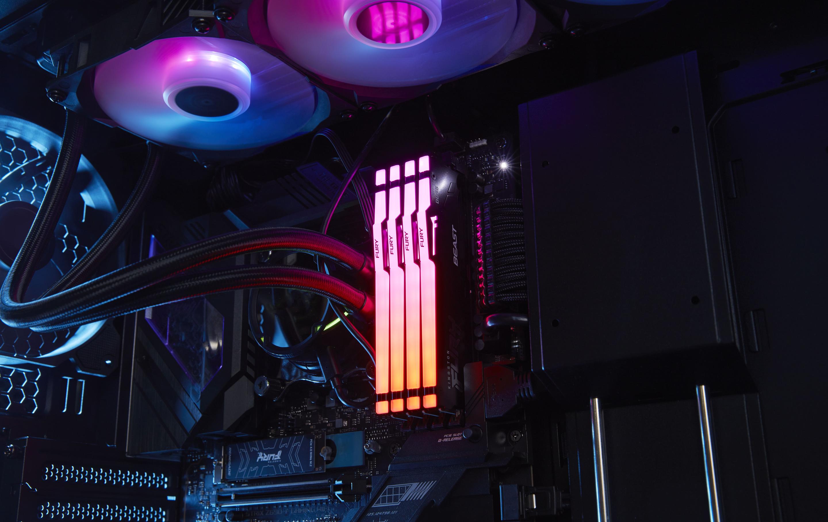 Memória RAM KINGSTON FURY Beast RGB KF560C36BBE2A-16 (6000 MHz - 16 GB - DIMM) — miniatura 9