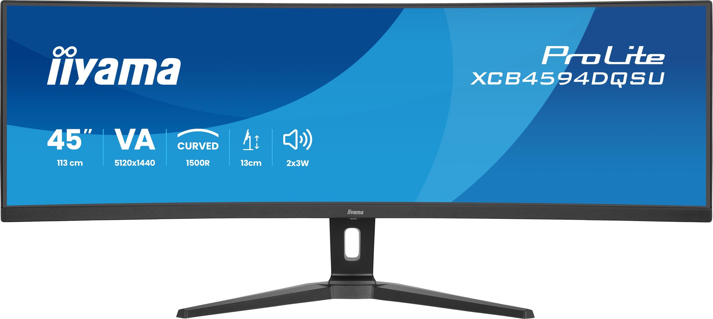 Monitor IIYAMA ProLite XCB4594DQSU-B1 (44,5" - VA - 75 Hz - Preto)