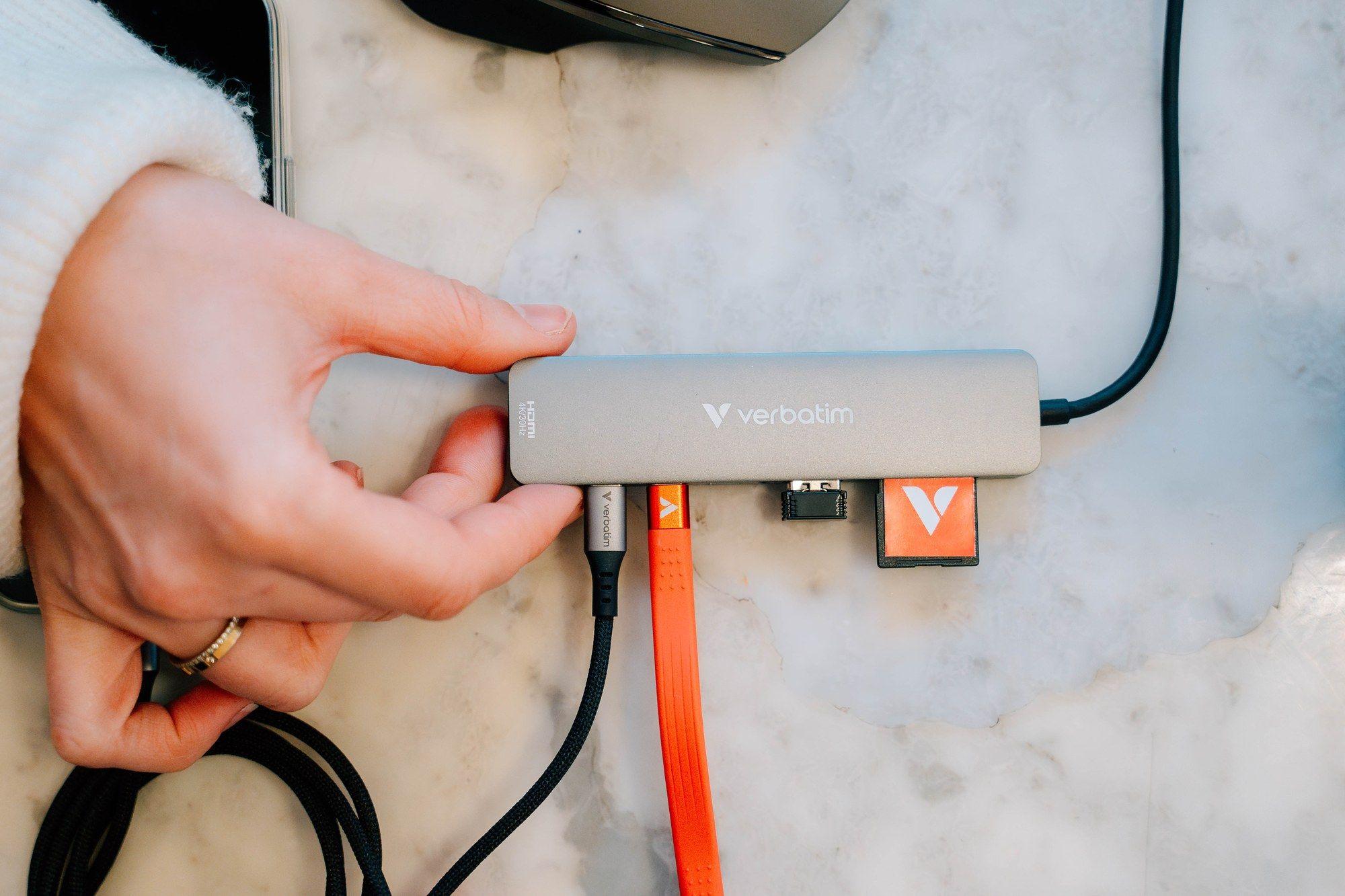 Dock/Hub USB-C VERBATIM 32158 (0,15 m - Cinzento) — miniatura 6
