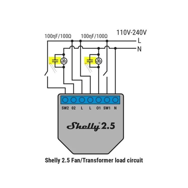 Filtro RC SHELLY RC Snubber (600 V - 100 nF - 100 Ω), miniatura 2