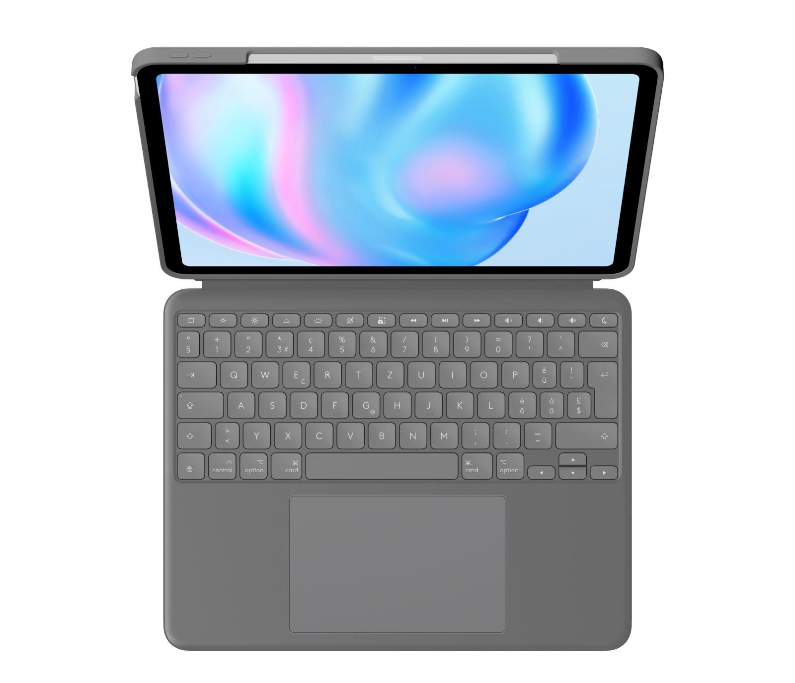 Teclado LOGITECH Combo Touch para iPad Air 13 M2 (Suíço - Mini - Smart Connector - Cinzento)