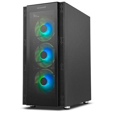 Caixa PC NOX Hummer Horus (Midi Tower - ATX, EATX, Micro ATX, Mini-ITX - SPCC, vidro temperado - Preto)
