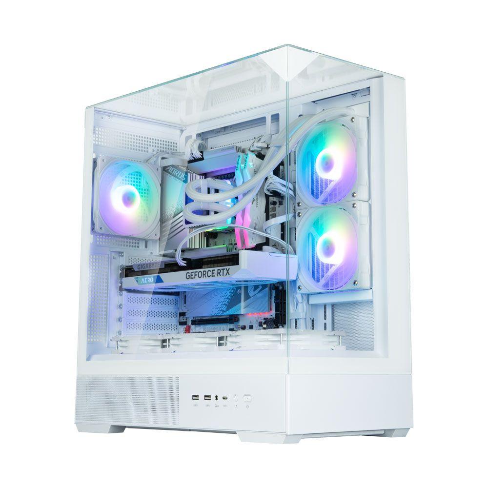 Caixa de Computador ZALMAN P40 PRISM WHITE (ATX, Micro ATX, Mini-ITX - Midi Tower - Plástico, aço, vidro temperado - Branco) — miniatura 3