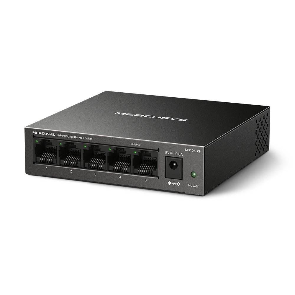 Switch MERCUSYS MS105GS-M2 (5 Portas - 5x 100/1000/2500 Mbps - 25 Gbps - 5 Portas 2.5G), miniatura 2