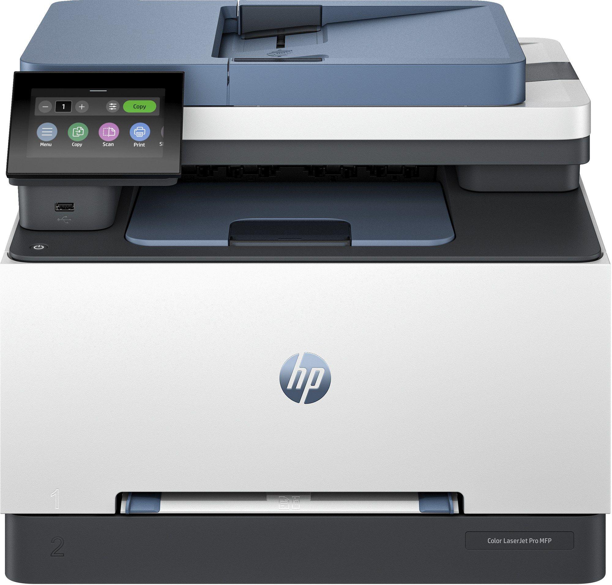 Impressora Multifunções Laser HP Color LaserJet Pro 3302sdw (A4 - Impressão a cores - 251 folhas - Azul e Cinzento)