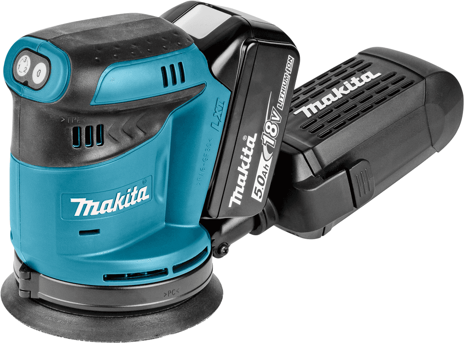 Lixadora Orbital Sem Fios MAKITA DBO180RTJ (18 V - 125 mm - 2 baterias), imagem 1
