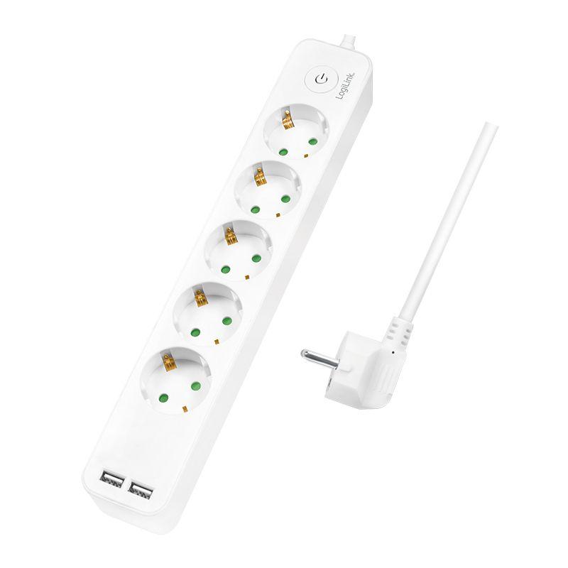 Régua de Tomadas LOGILINK LPS249U (Branco)