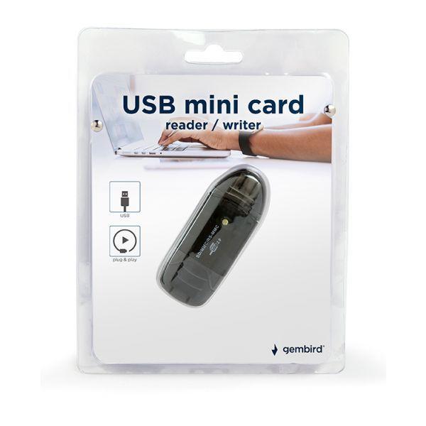 Leitor de Cartões de Memória GEMBIRD FD2-SD-1 (USB 2.0 - Preto), miniatura 3