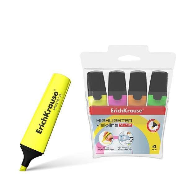 Marcadores Fluorescentes ERICHKRAUSE Visioline V-12 (Sortido), imagem 1