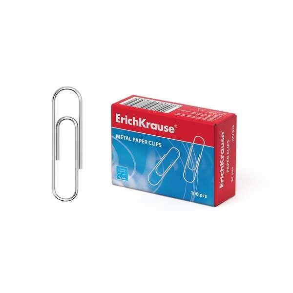 Clips para Papel ERICHKRAUSE 7856 (Arame de aço revestido a zinco - 33 mm - Aço)
