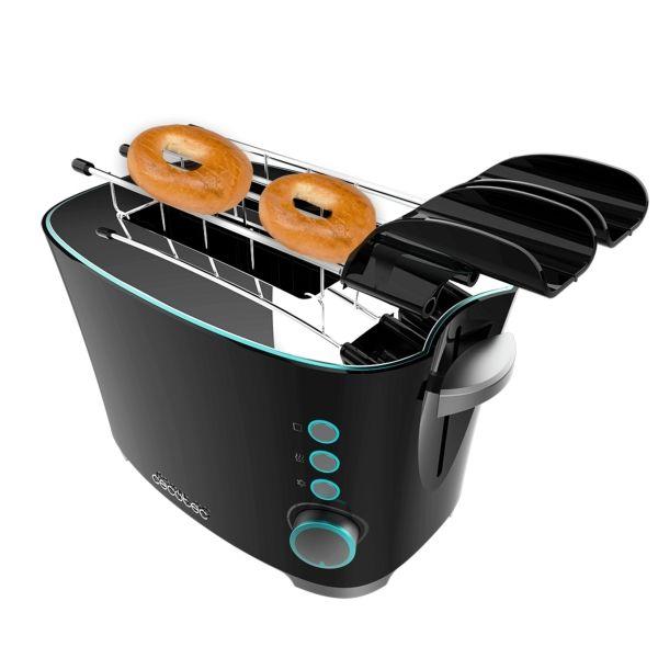 Torradeira CECOTEC Toast&Taste Double B (650 W - Dupla - Reaquecer e Descongelar - Preto)
