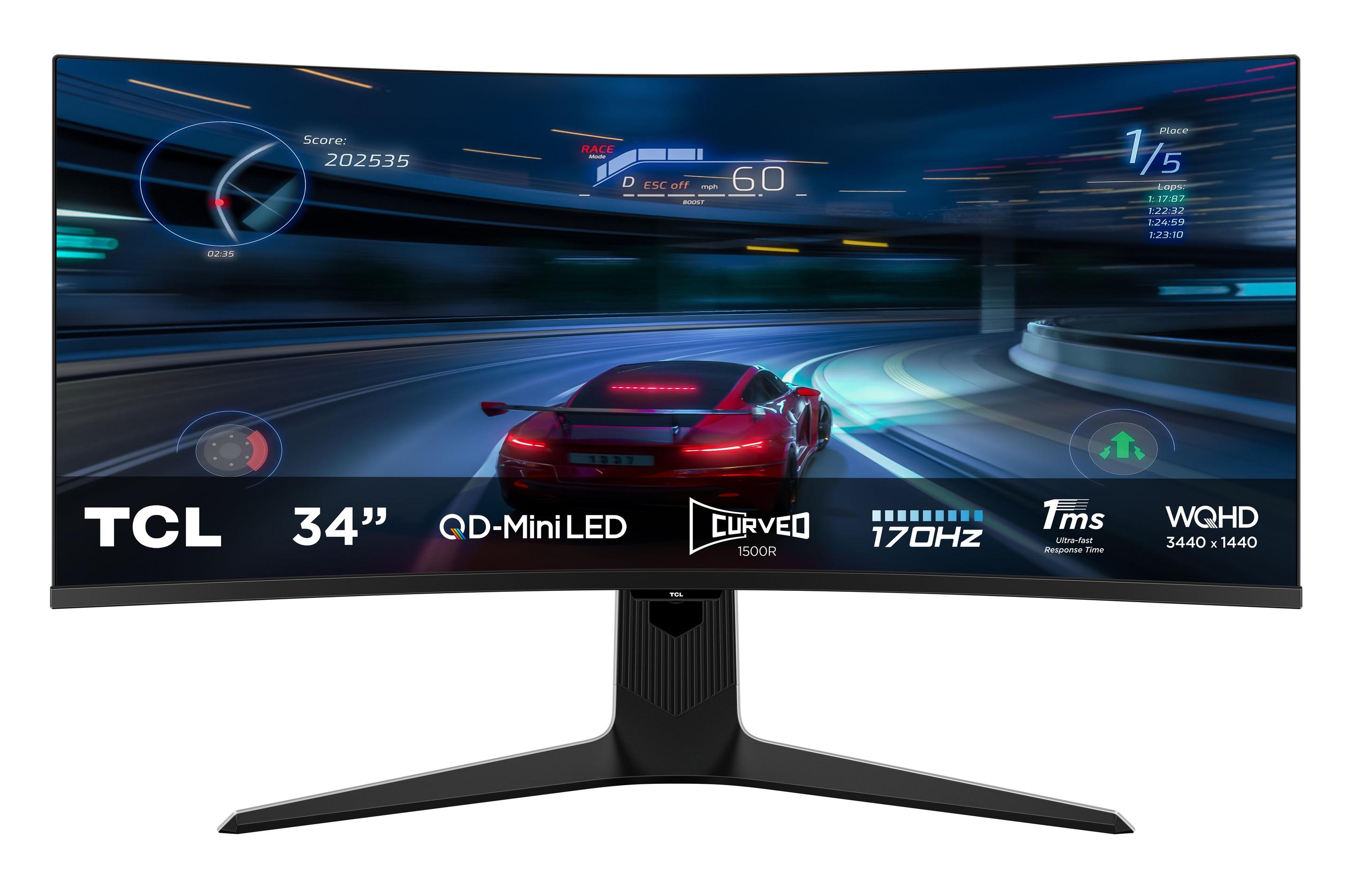 Monitor TCL 34R83Q (37" - Fast VA - 170 Hz - Branco e Preto)