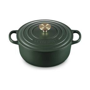 Caçarola Redonda LE CREUSET Signature 20 cm (Ferro fundido esmaltado - Sal Marinho)