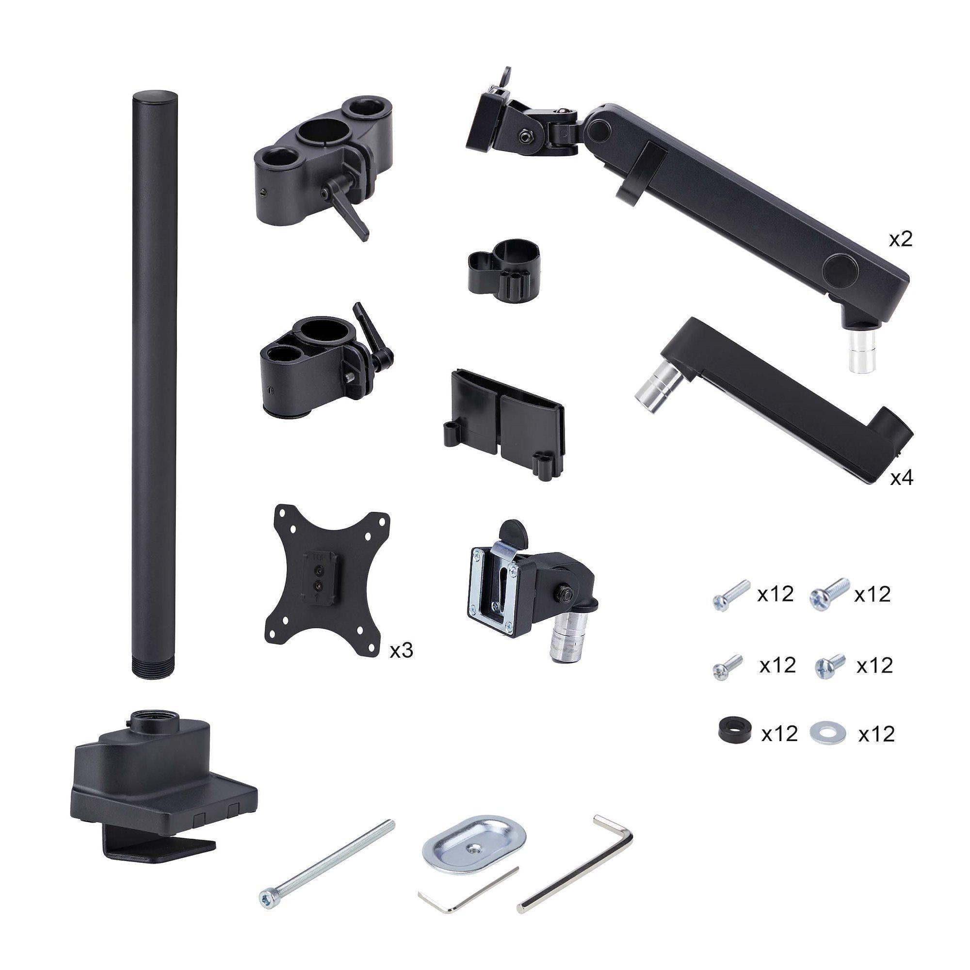Suporte de Secretária STARTECH 3MP2AG-MONITOR-ARM (3 Monitores até 27" - VESA 75x75/100x100 - Preto), miniatura 13