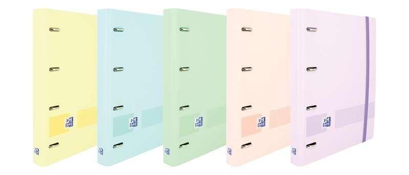 Pasta de 4 Argolas OXFORD Europeanbinder Live & Go (Plástico - Cores Pastel Sortidas)