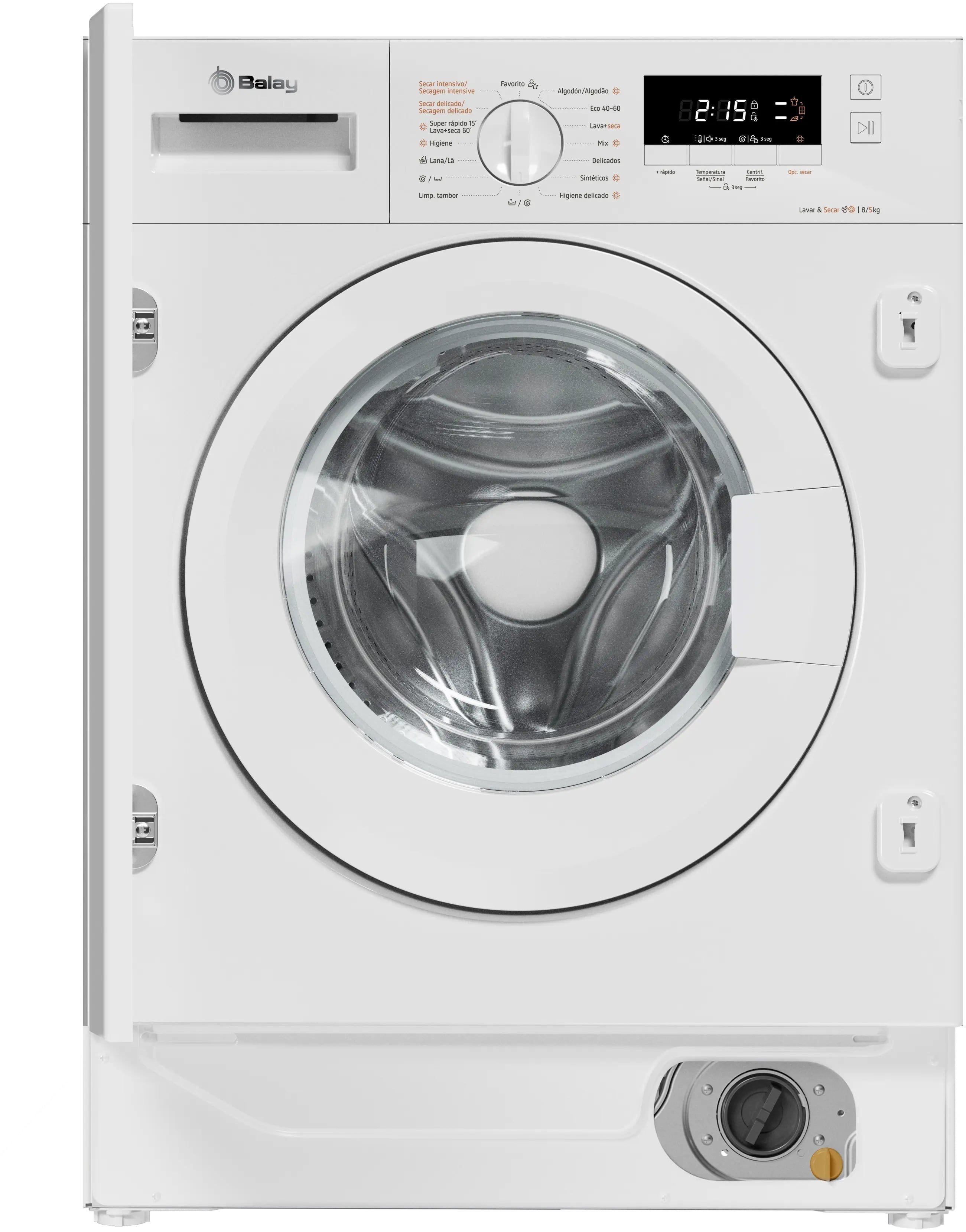Máquina Lavar e Secar Roupa Encastre BALAY 3TW885B (Altura 82 cm - 82 cm - 8 kg - Branco)