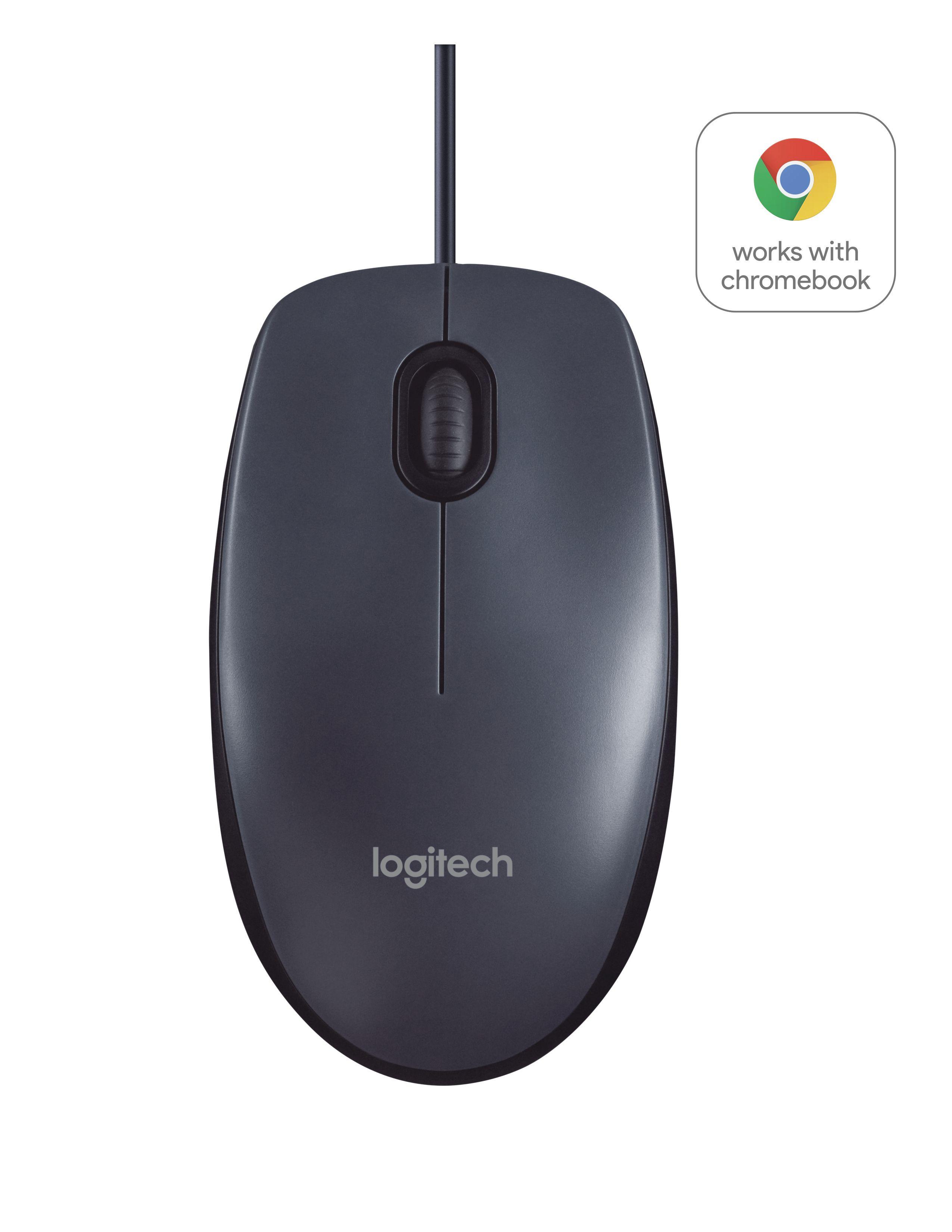Rato LOGITECH B100 (Ambidestro - 800 DPI - Ótico - Preto)