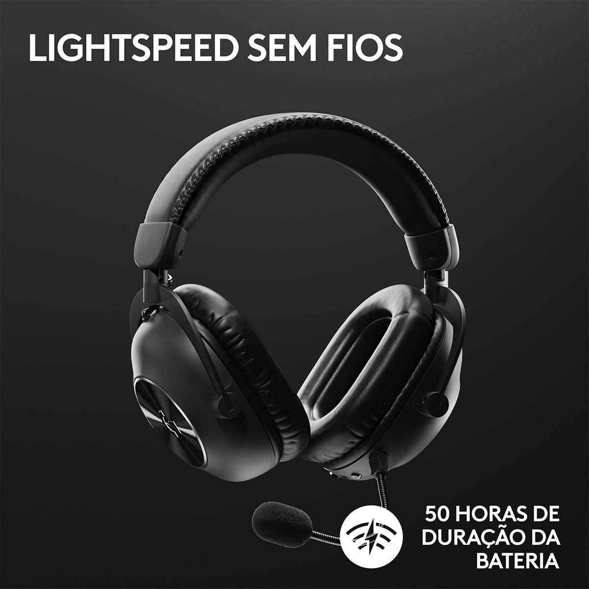 Headset Gaming LOGITECH PRO X 2 LIGHTSPEED (Binaural - Com fios e sem fios - Circum-aural - Preto) — miniatura 4