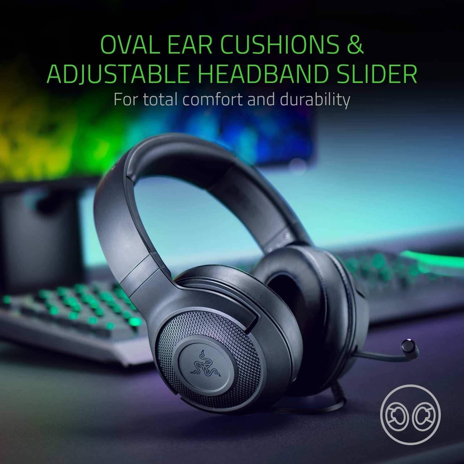 Headset Gaming RAZER Kraken X Lite (Binaural - Com fios - Supra-aural - Preto) — miniatura 3