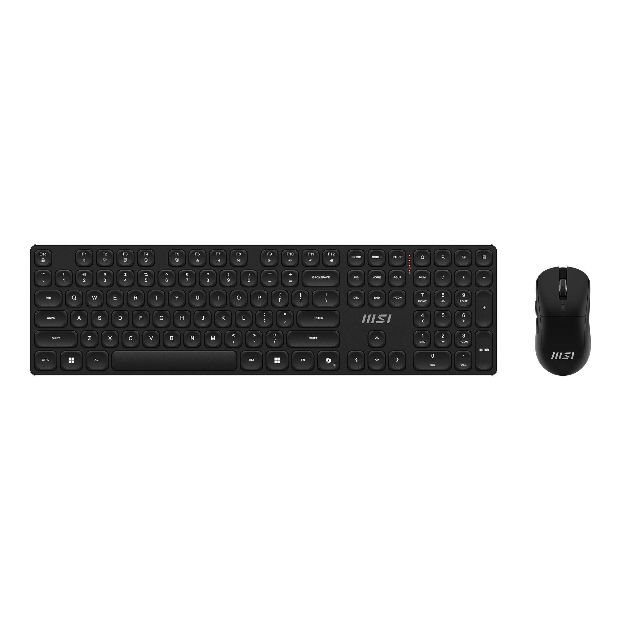 Conjunto Teclado e Rato MSI FORGE K210 W COMBO US (Inglês - Mecânico - Tamanho completo - Preto)