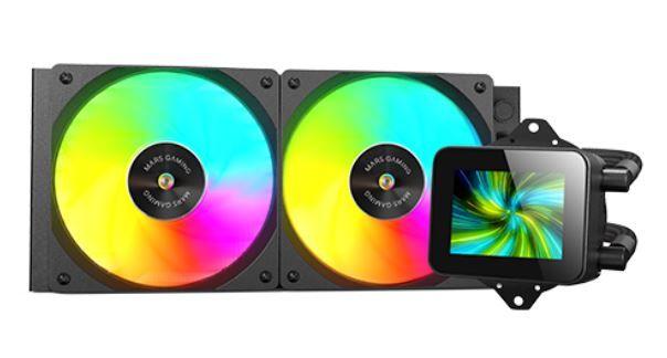Sistema de Refrigeração Líquida CPU MARS GAMING MLVISION240 (120 mm - 2300 RPM - Multi - Preto)
