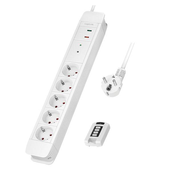 Régua de Tomadas LOGILINK LPS402 (1,5 m - CEE 7/3 - Branco)