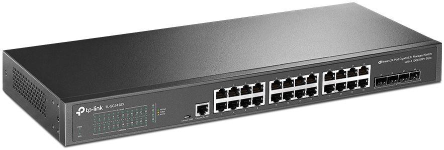 Switch TP-LINK TL-SG3428X (Gigabit Ethernet - 10, 100, 1000 Mbit/s - 12 MB - Preto) — miniatura 3