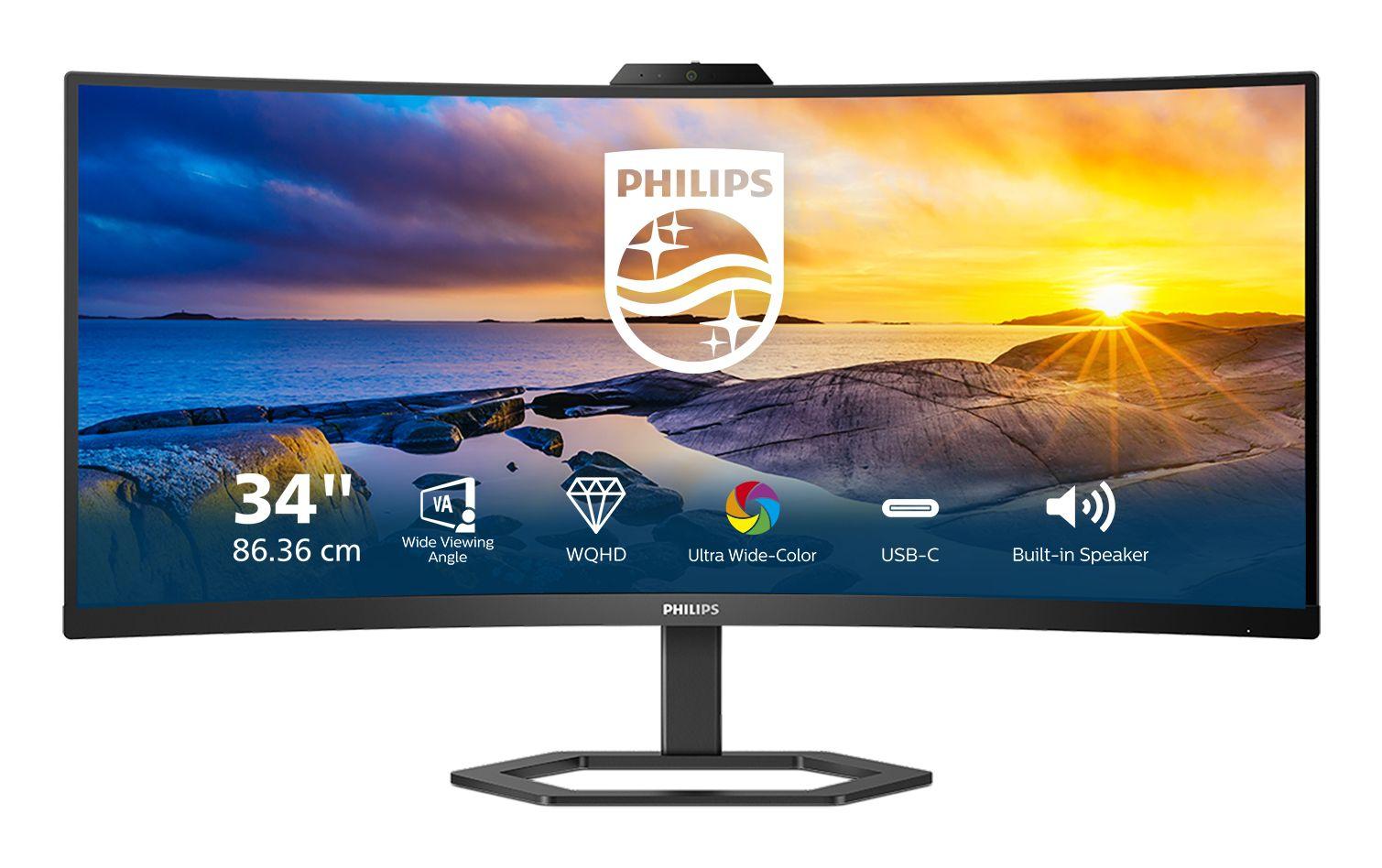Monitor PHILIPS 34E1C5600HE/00 (34" - VA - 100 Hz - Preto)