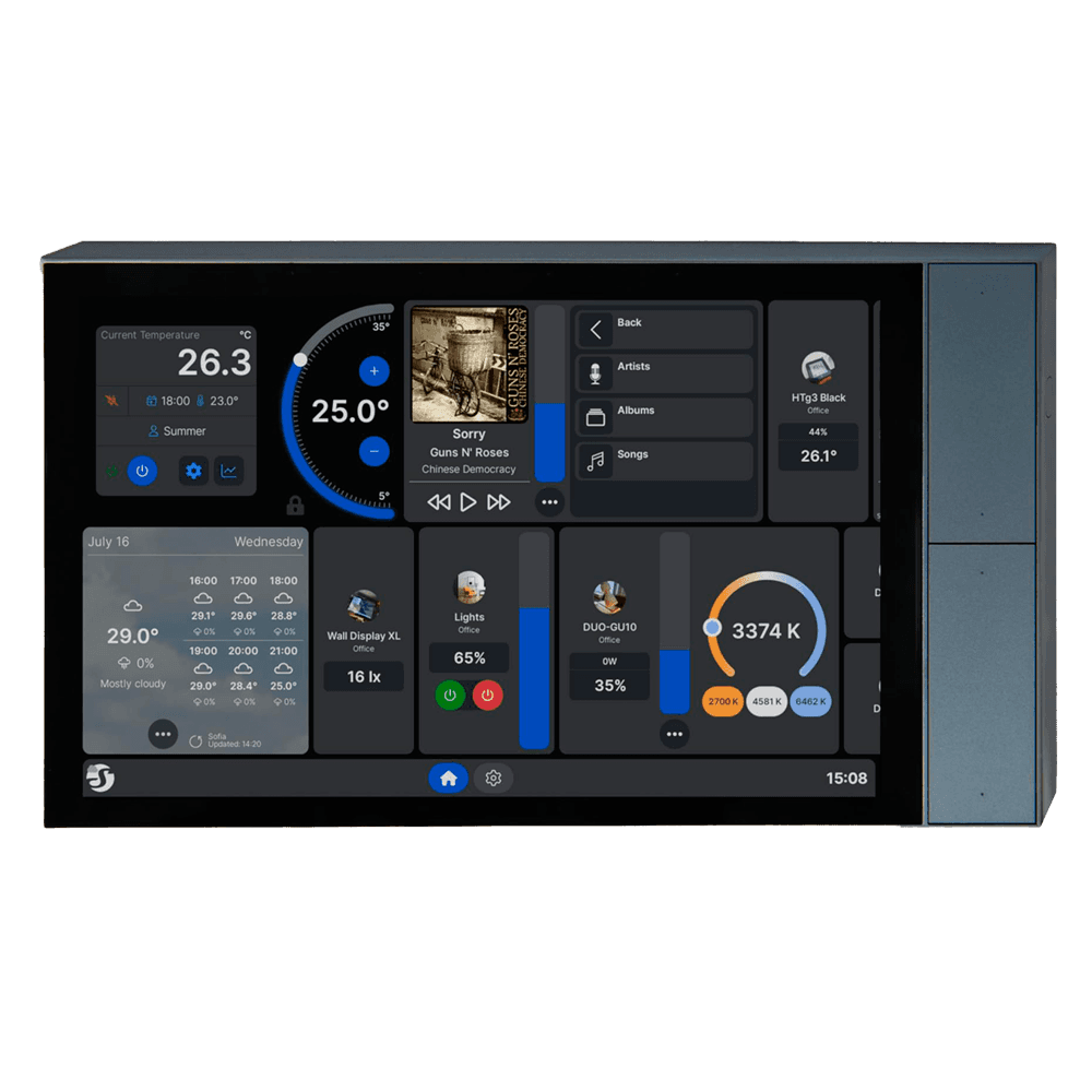 Painel Tátil SHELLY Wall Display XL (10,1" - Wi-Fi 6 - Cinzento-claro)